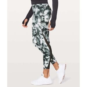 Lululemon High Times Pant 7/8 Mesh Leggings In Flux Multi Black White Size 4
